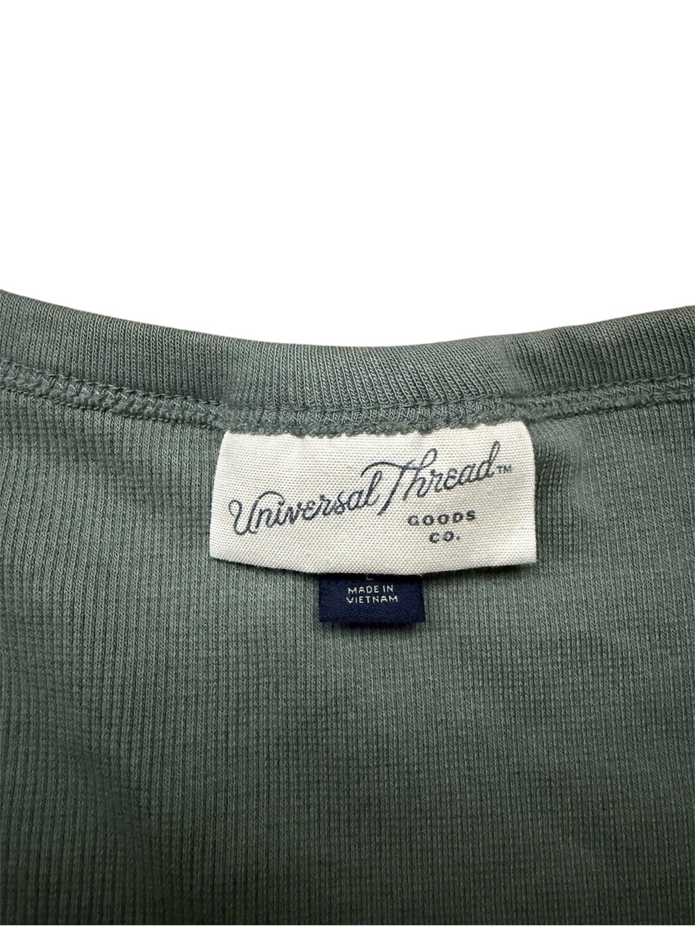 Universal Thread Sage Green Ribbed Square Neck Tank Large - Picture 3 of 6